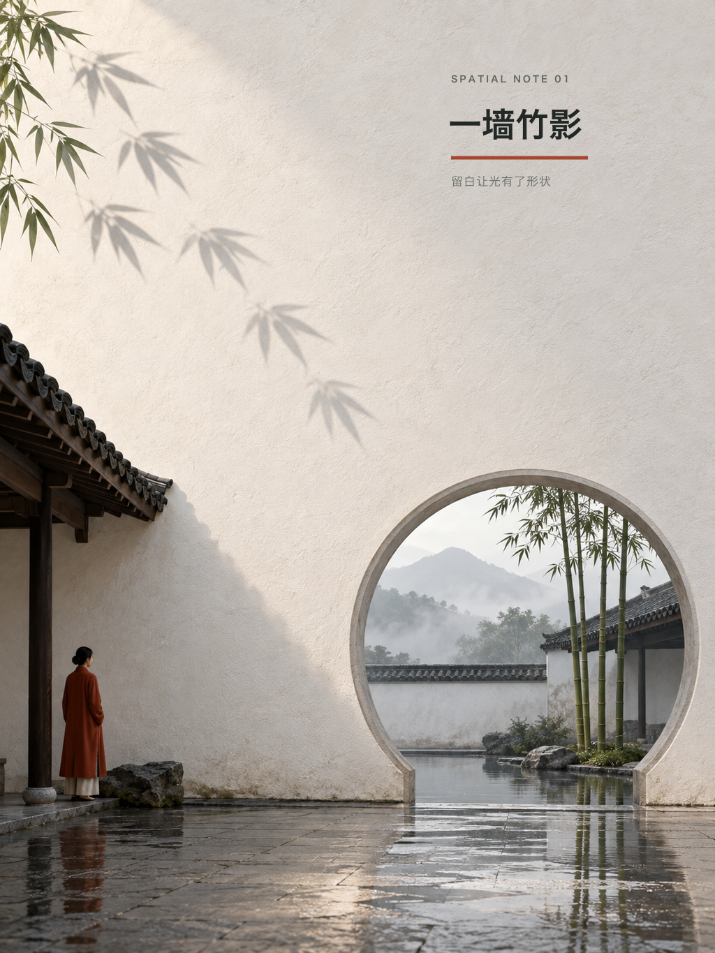 一墙竹影