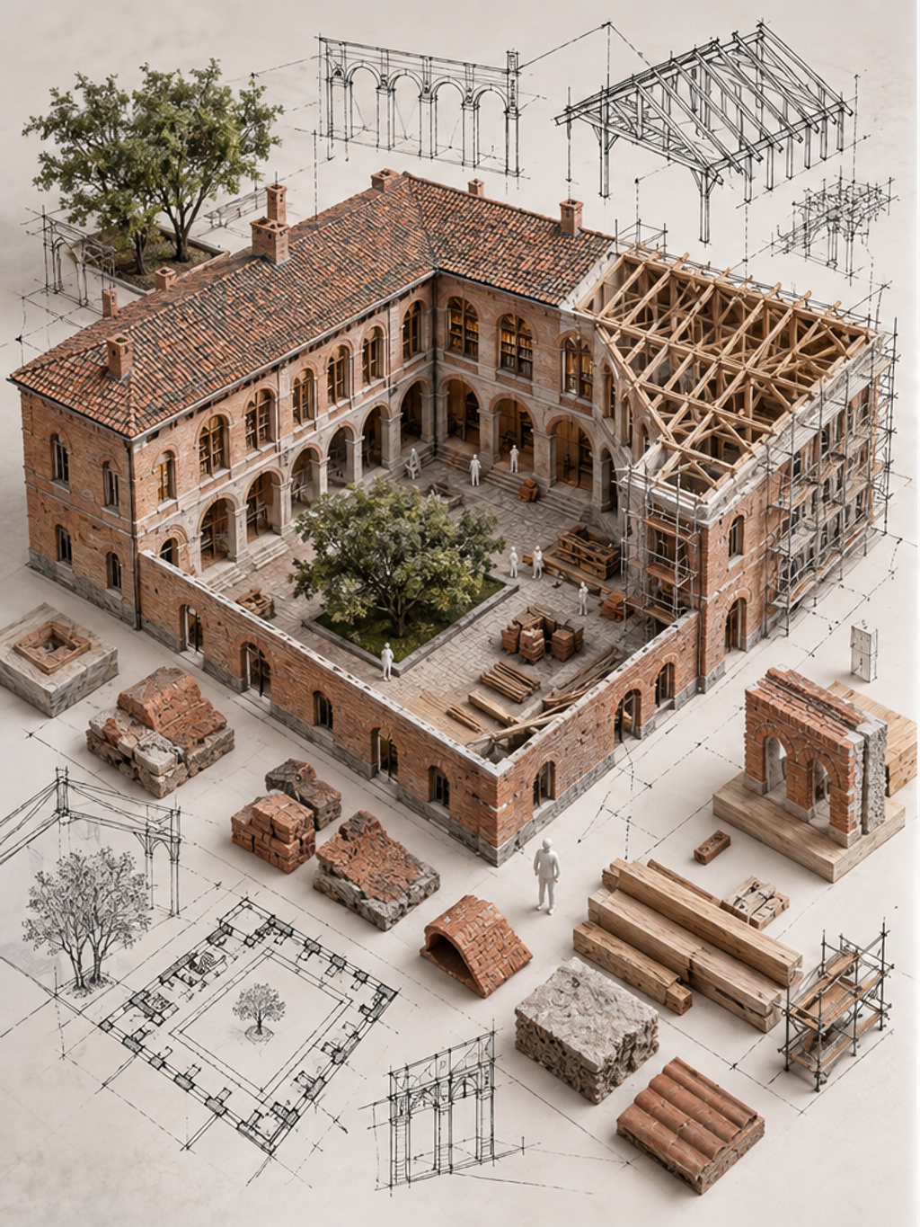 Brick Courtyard Doodle Atlas