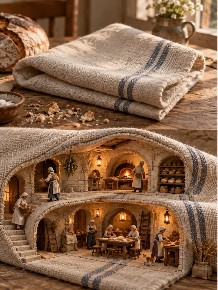 Bread Cloth Into Rooms