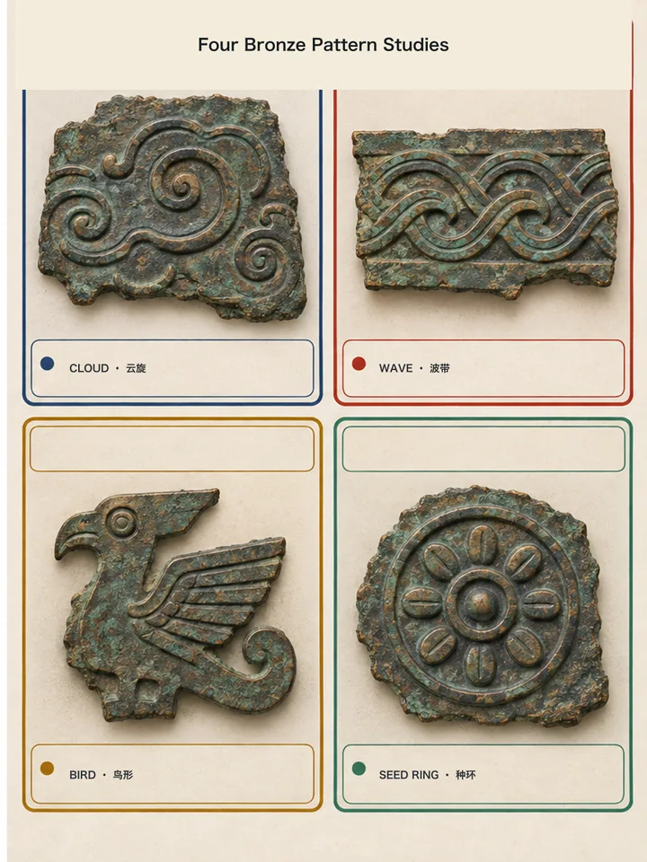 Four Bronze Pattern Studies