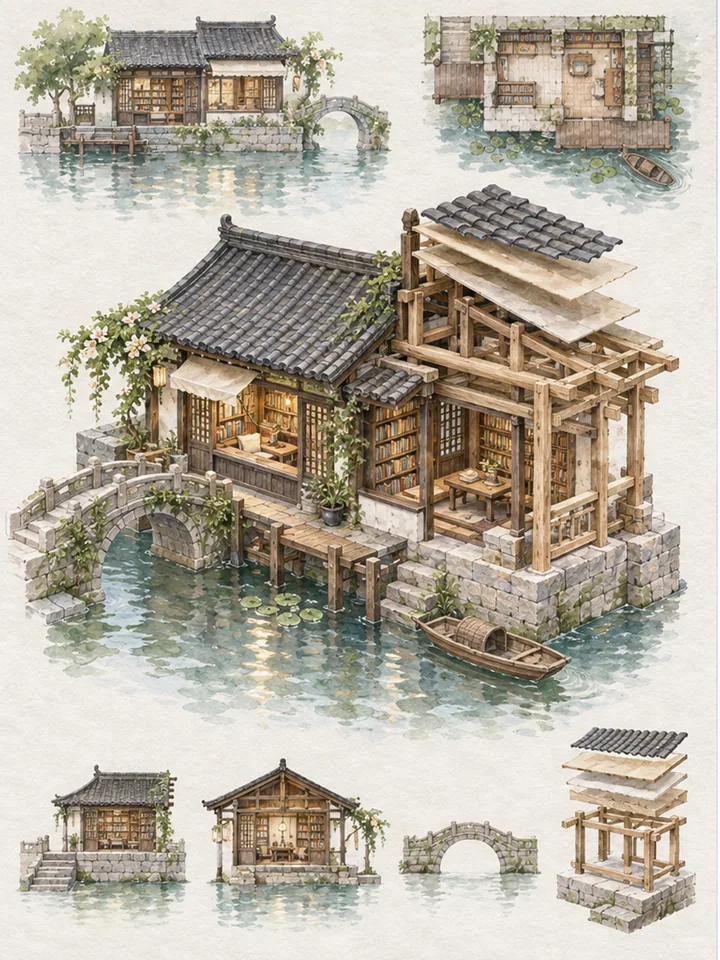水巷书屋微缩