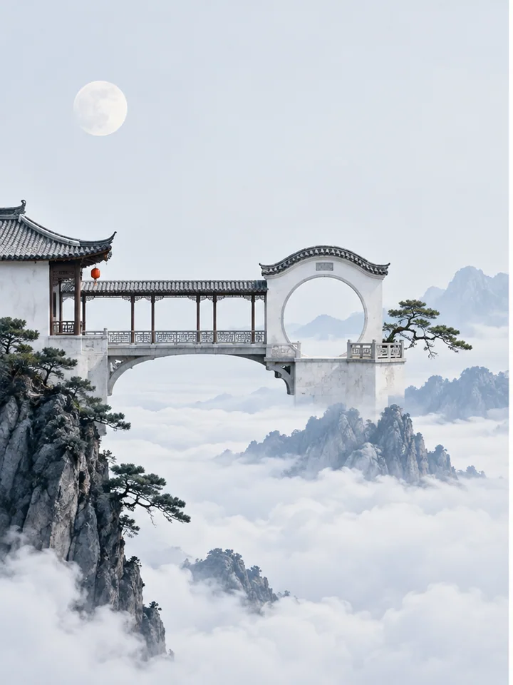 Moon Gate Above Clouds