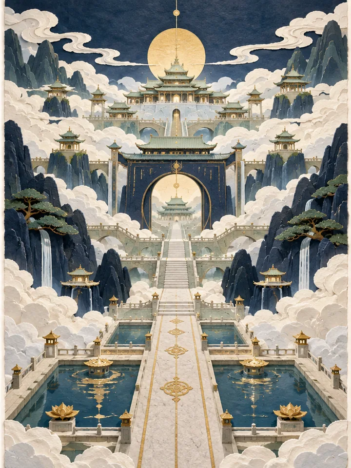 云宫纸轴