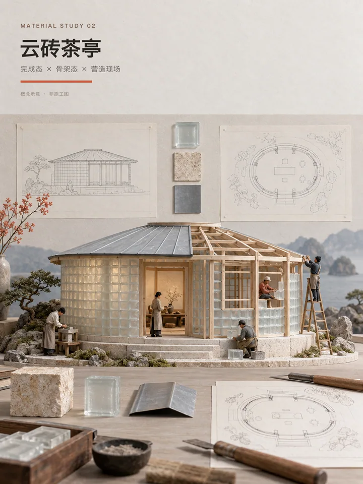 云砖茶亭 - 建筑微缩营造拆解