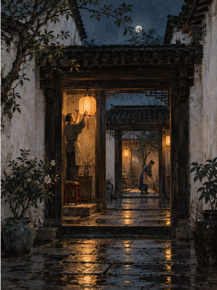 庭院夜班 - 叙事室内风俗空间
