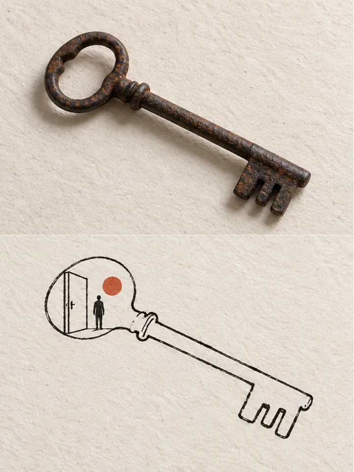 Old Key Becoming a Door