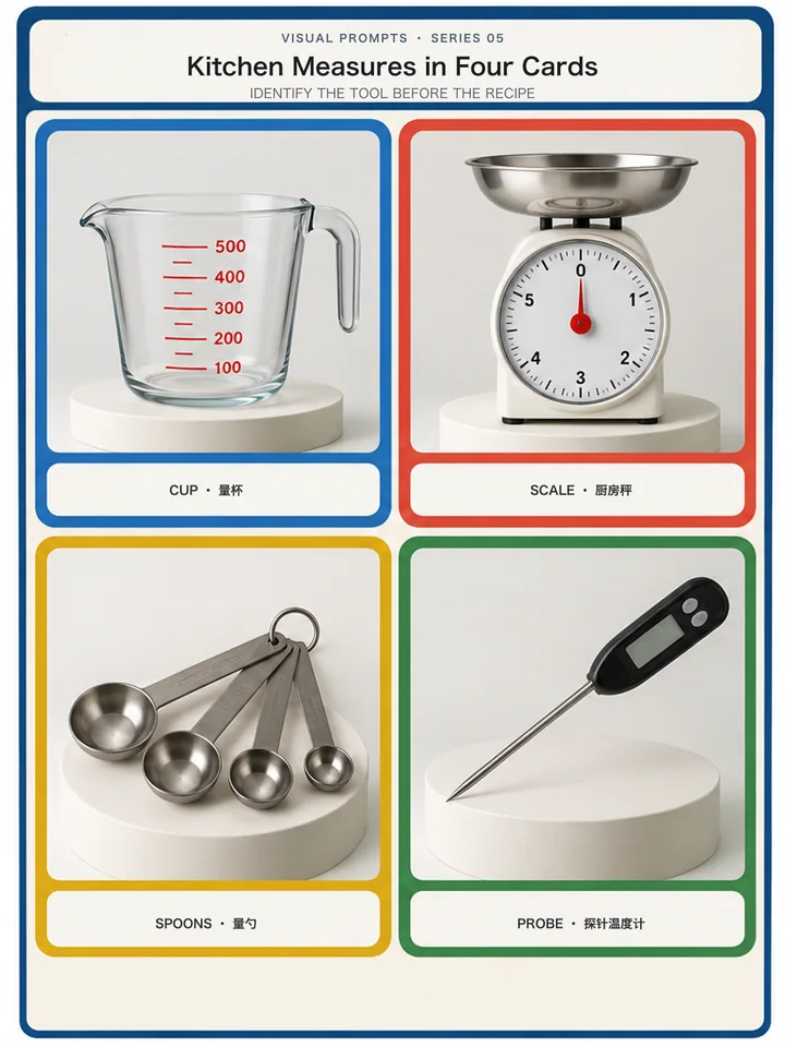 Kitchen Measures in Four Cards