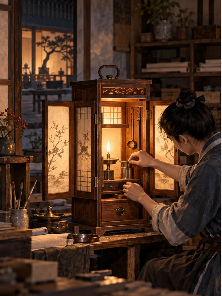 夜灯小柜 - 叙事室内风俗画