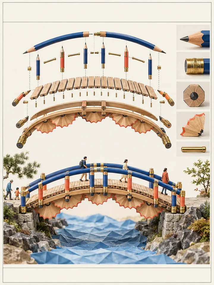 Pencil Bridge Miniature