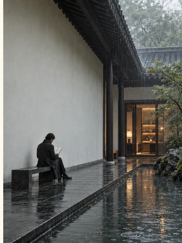 雨墨书廊 - 雨日书廊空间摄影