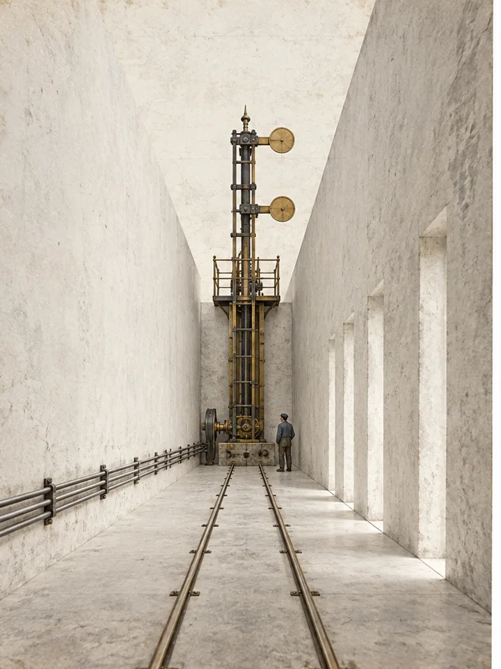 Signal Tower Corridor - Vintage industrial archive
