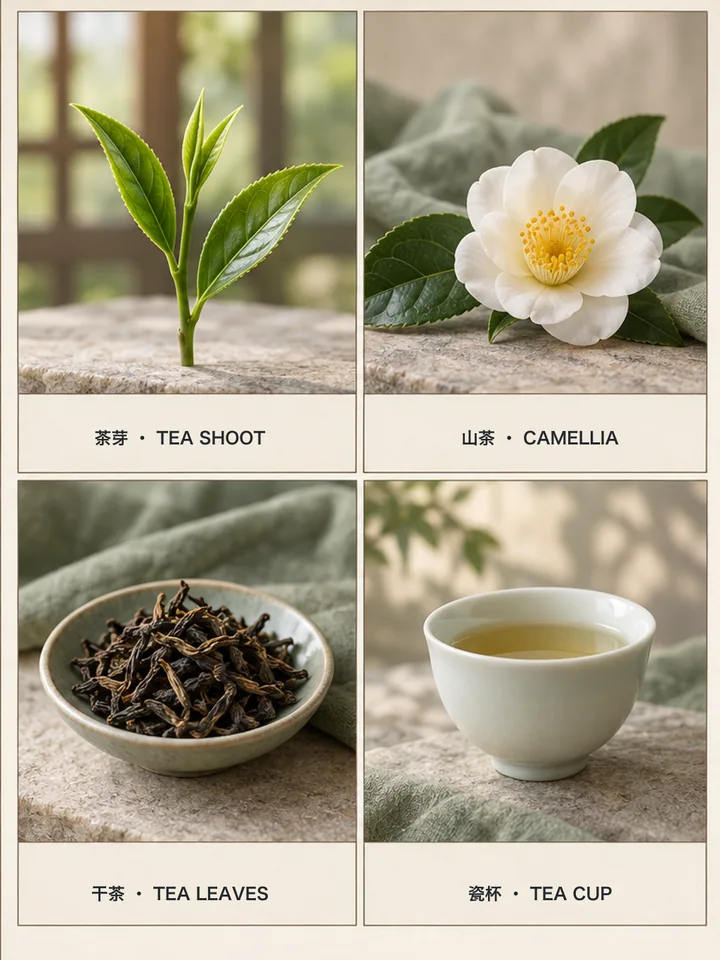 茶香植物四格
