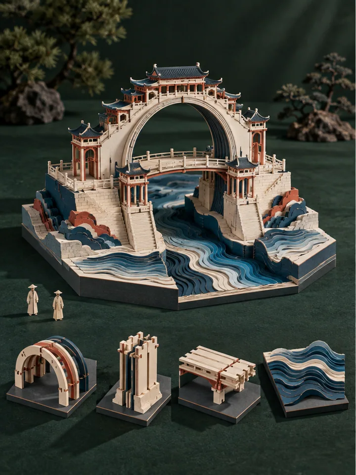 Tidal Gate Paper Bridge