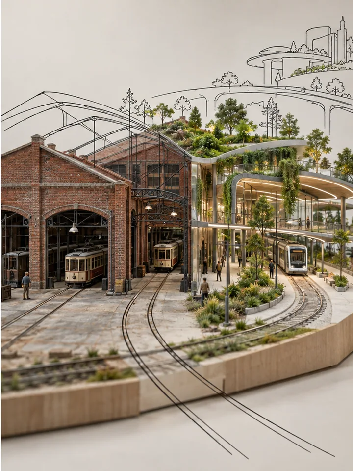 Tram Depot Through Time