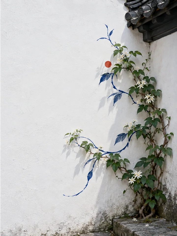 Vine Wall Dialogue - Botanical photo-doodle space